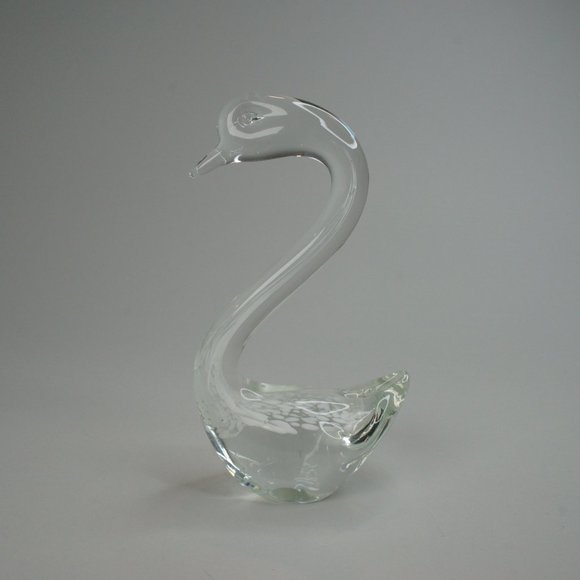 Murano Style Blown Glass Swan - Picture 2 of 9